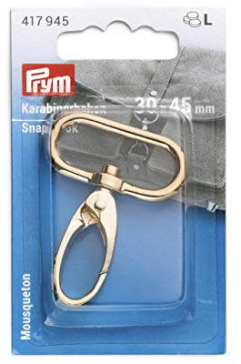 Prym 417945 Karabinerhaken 30 x 45 mm new gold