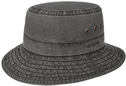 Stetson Reston Fischerhut Damen/Herren - Sommerurlaub Frühling/Sommer, Schwarz (1), 54