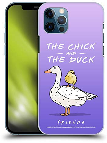 Head Case Designs Officially Licensed Friends TV Show Chick And Duck Key Art Hard Back Case Compatible With Apple iPhone 12 / iPhone 12 Pro