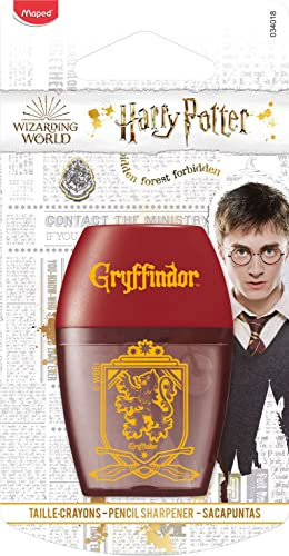 MAPED - Sacapuntas con 1 Agujero - Colección Harry Potter - Sacapuntas con Depósito - Diseño Lúdico - Diseño con Empuñadura Fácil - Gran Capacidad de Reserva