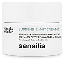 Sensilis - Supreme Nachtcreme, Intensive Regenerationspflege für eine junge Haut, Feuchtigkeitspflege, Regenerierent, Hyaluronsäure, Arganöl, Moringa oleifer, Antioxidantien, Ocean Respect - 50 ml