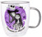 Silver Buffalo Disney Nightmare Before Christmas Forever and Always Glitter Handle Glass Mug, 14 Ounces