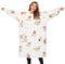 THREE POODLE Decken Hoodie, Oversize Hoodie Decken Pullover Kuschelpullover für Damen Herren Kinder, Warm und Weiches Futter, Übergroßer Hoodie Sherpa-Decke, Verschiedene Muster Verfügbar