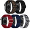 chinbersky 5 Pack Correas Nailon Compatibles Con Correa Apple Watch 38mm 40mm 41mm Mujer Hombres, Pulseras de Repuesto Trenzadas Deportiva elástico solo Para iWatch Series 8/7/6/5/4/3/2/1/SE