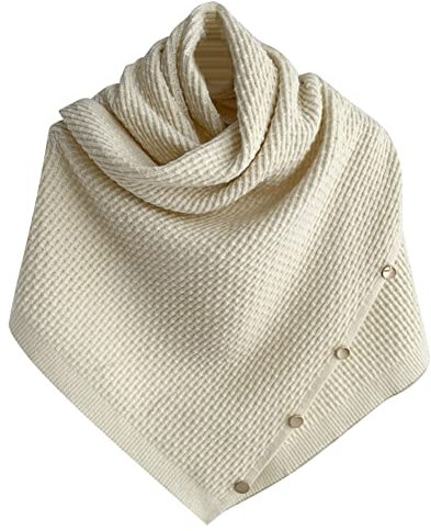 Damen Umschlagtuch Schultertuch Halstuch,Stricken Stola Große Warm Weich Poncho Shawl Frühling Herbst Winter Gestrickt Dekorativ Umschlagtuch Schal Halstuch Kopftuch Dreieckstuch für Frauen Mädchen