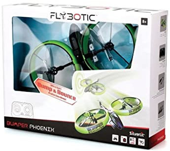 FLYBOTIC 84814 Bumper Phoenix by Silverlit, stoßfest, 34 cm, Helikopter, wiederbefüllbar, automatische Ab- und Abschaltung, Stationär, Flugspielzeug für Kinder, ab 8 Jahren