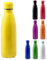 TIENDA EURASIA® Botella de Agua de Acero Inoxidable, 790 ml, con Tapón de Seguridad, Acabado Mate, Bidon para Camping, Gimnasio, Oficina, Botella Resistente, Color Amarillo