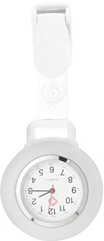 Mipcase Uhr Taschenuhren mit Clip Schwesternuhr Weiß Kitteluhr Clip an Uhr Tragbar Umhängeuhr Ärzte Krankenschwestern Sanitäter Krankenpfleger Geschenk