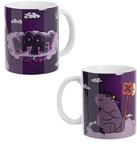 Pummel & Friends Tasse Grummeleinhorn - Nope! Heute nicht. Kaffeetasse Becher aus Keramik Weiß 320 ml