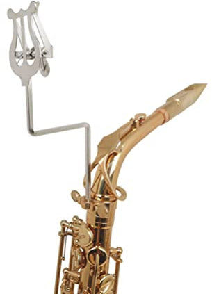 Notenhalter für Altsaxophon, Lyre, 18 cm, Saxophon-Marsch-Lyre-Klemme auf vertikaler Notenblatt-Clip