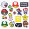 16Pcs Mario-Aufnäher zum Aufbügeln,Flicken zum Aufbügeln,Patches zum Aufbügeln,Jeansflicken Draufbügeln,Bügelbilder für Textilien Kinder,Mario Bros ​Videospiele Bestickt,Aufnäher für Kleidung