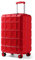 Kono Handgepäck Koffer Trolley Handgepäck 54cm Zwillingsrollen ABS Hartschalenkoffer Reisekoffer mit TSA Schloss 4 Rollen, 54x34x22cm (Koffer Handgepäck, Rot)