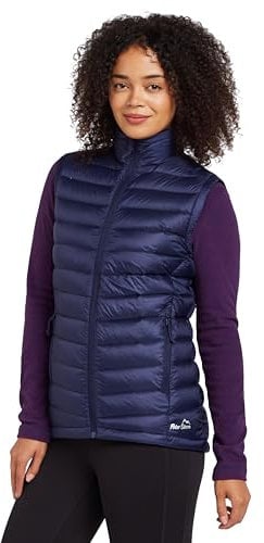 Peter Storm Women’s Loch Down Gilet with 90/10 650 Fill Power Down, Baffles & 2 Zipped Pockets, Warm, Lightweight & Packable Bodywarmer (UK, Numeric, 20, Regular, Regular, Blue)