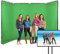 GSKAIWEN Écran Vert 7.87’ x 13.12’ Grand Incrustation Portable Toile de Fond Système de Support de Photographie pour Tournage Vidéo de Studio, en Direct, Soirée, Scène