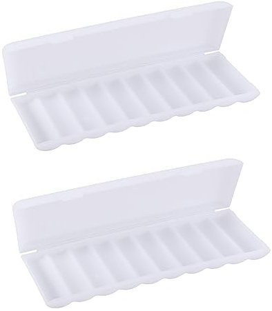 Leadigol 2PCS 18650 Battery Holder,Plastic Battery Storage Case White Battery Case Cover 18650 Storage Box
