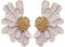 SIXDUTON Vintage Blumen Ohrringe Gänseblümchen Earrings, Hypoallergene Party Modeschmuck für Frauen und Mädchen (Weiss)