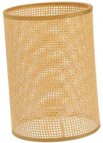 Homoyoyo Rattan-Lampenschirm E27 E14 Gewebter Lampenschirm Aus Weidengeflecht Decken-Hängeleuchte Korb Für Tischlampe Büro Bar