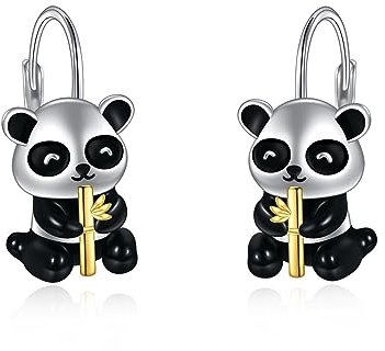 Panda Ohrringe für Damen Mädchen 925 Sterling Silber Panda Schmuck Geschenk