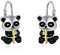 Panda Ohrringe für Damen Mädchen 925 Sterling Silber Panda Schmuck Geschenk