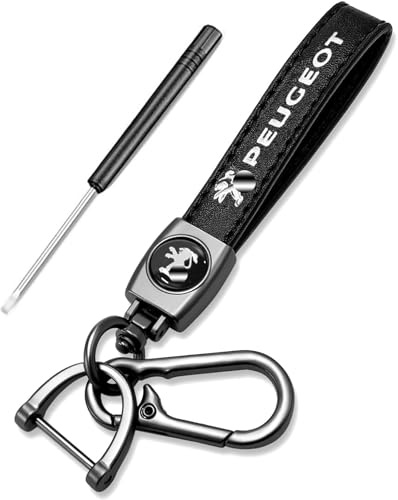 LUXOPALOPI Porte-clés de voiture en cuir pour homme et femme - Accessoire de voiture - Cadeau de famille - Remplacement pour voiture, SUV, voiture
