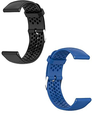 2 bracciali sportivi compatibili con bracciali Fossil Gen 6, 20 mm, cinturino di ricambio traspirante in silicone per orologio Fossil Gen 6 Wellness Smartwatch
