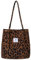 Bikasun Groß Umhängetasche Damen Cord Schultertasche Strandtasche Cord Tasche Crossbody Tasche Shopper Tote Bag Einkaufstasche Handtasche Shopper für Arbeit Einkaufen Schule Leopardenmuster
