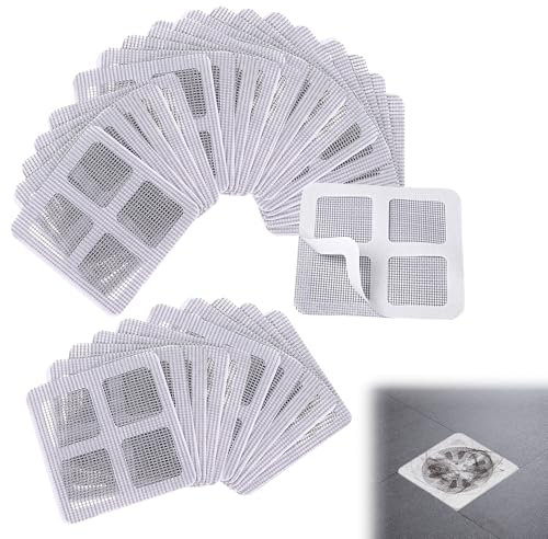 120 Stück Bodenablauf-Haarfänger Bodenablaufaufkleber (Grau) Sieb für Dusche Abflusssieb Reinigungszeit Sparen Haarsieb Dusche für Dusche Haare Haarsieb für Waschbecken Sieb für Küchenspüle Duschrinne