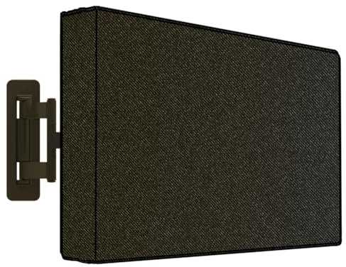 MENKOW Outdoor Waterproof TV Cover for 50-55 inch Flat Screen TV, 600D Heavy Duty Screen Protector, Size 47.5''W x 30''H x 5.5''D