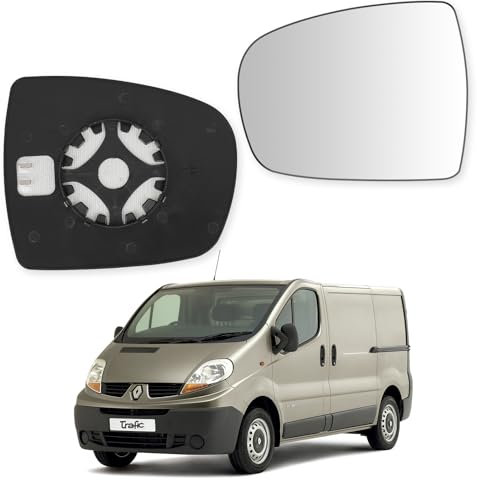 Convitex Spiegelglas Für Nissan Primastar (01-13), Opel Vivaro A (01-13), Renault Trafic II (01-13), Vauxhall Vivaro (01-13), Links, Spiegelglas+haltefuss, Konvex, Beheizbar