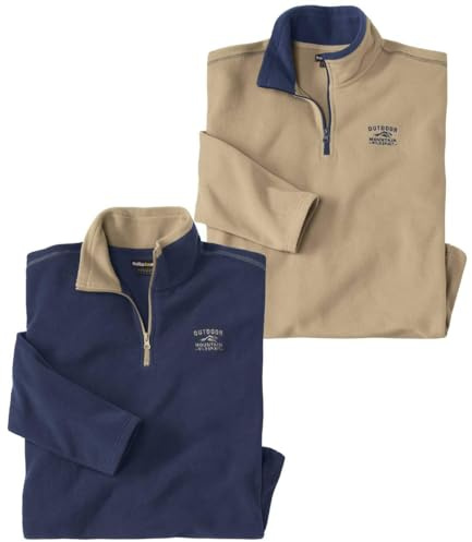 ATLAS FOR MEN - Lot de 2 Pulls Micropolaires Sport Mountain - 3XL