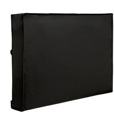 CaFfen Outdoor Fernseher Wasserfeste Schutzhülle for den Außenbereich, wasserdicht, for den Außenbereich, mit Unterseite for Flachbildfernseher, Schwarz Tv Abdeckung Outdoor(for 36-38 Inches)