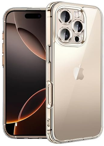 Crystal Clear Designed for iPhone 16 Pro Max Case, [Never Yellow] [Military-grade Protection] Shockproof Protective Phone Case Thin Slim Cover for iPhone 16 Pro Max