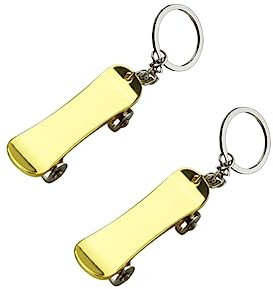 LIFKOME 2stücke Skateboard-schlüsselanhänger Aus Metall Als Kreativer Schlüsselanhänger Ring Für Auto Oder Haustürdeko Hängendes Ornament Als Geschenk Oder Persönliche Dekoration