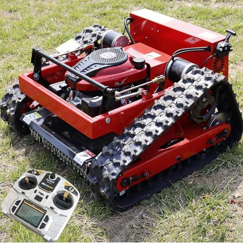 Tosaerba telecomandato 7.5HP, tosaerba robotizzato, tosaerba a benzina a quattro tempi con controllo a cingoli, tagliaerba rapido per diserbo, supporta pendenze di 45°, altezza 10-180mm, larghezza