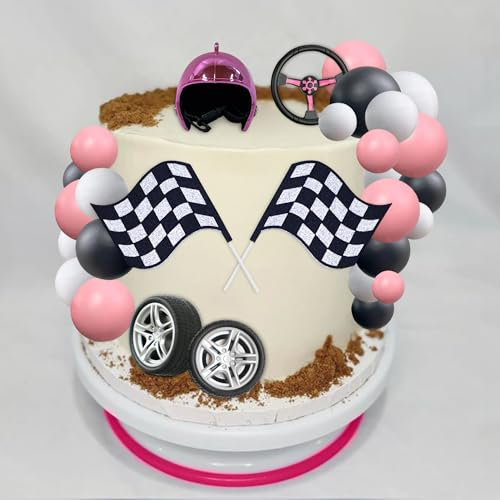 Rosa Schwarz Dirt Bike Kuchendekoration Motocross Motorrad Party Dekorationen Motorradmann Geburtstags Dekoration für Dirt Bike Babyshower