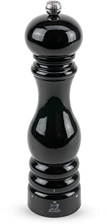 PEUGEOT - Salzmühle Paris u‘Select 22 cm - 6 voreingestellte Mahlgrade - Innovatives Zirlion-Mahlwerk für pulverfeines Salz - Aus PEFC-zertifiziertem Holz - Französisches Know-how - Schwarz lackiert