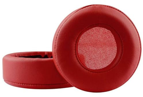Ear Pads Compatible with Beats Mixr On-Ear Headphones, Protein Leather Mixr Ear Pads Cushions Replacement, Red