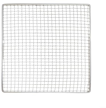 URPIZY Edelstahl Grillrost Quadratisch Campingrost Grillgitter Backnetz Für Outdoor Camping BBQ Grill Picknick Wiederverwendbar Verschiedene Größen Silber 30X25cm 35X30cm 40X30cm(35×30)