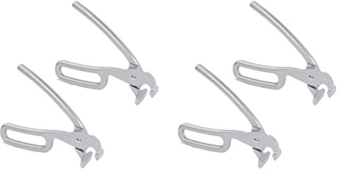 Uikdjgu 4X Pizza Gripper for Deep Pizza Pans Heavy Duty Gripper Cast Aluminum Pan Tongs for Pulling Hot Oven Pizza Pan Dish Tray