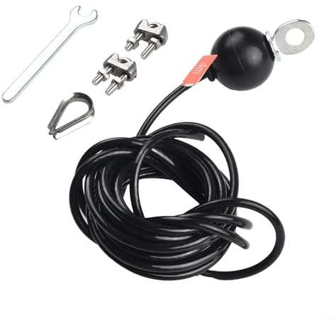 Yhenlovtt Plus - Cable de gimnasio de 5 mm de grosor, alambre de acero negro, repuesto para sistema de polea de fitness en casa, 4 m, cuerda pesada