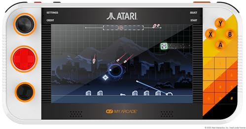 MY ARCADE Atari Gamestation Go, Console de Jeu Portable Rétro avec 200+ Jeux, Écran 7 Pouces, Wi-Fi, Batterie Rechargeable