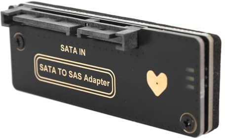 Gutol Adaptador RAID SFF-8482 SAS de 29 pines a SATA de 22 pines (7+15) para discos duros, con tarjeta, conector de alimentación y chipset.
