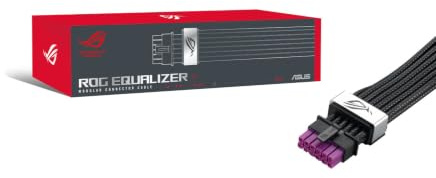 ASUS ROG Equalizer geätztes 12-V-2x6-PCIe-Kabel | kompatibel mit ATX 3.1 und PCIe 5.1, symmetrische PSU-zu-ROG-Equalizer-Leistungsübertragung für einen kühleren Anschluss