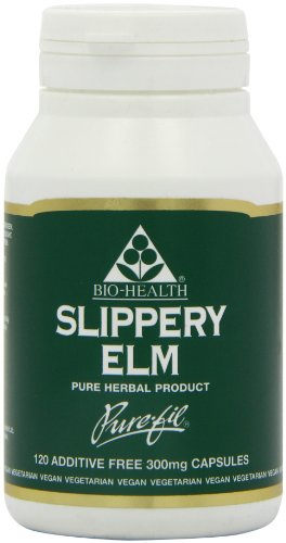Bio-Health Slippery Elm 300mg, Digestive Soothe Herbal, 120 Capsules | Soothes Digestive Issues, Coughs and Sore Throats, Natural Herbal Formula, Suitable for Vegans, Additive Free
