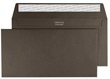 Blake Creative Colour 25226 Farbige Briefumschläge Haftklebung Bitterschokolade DL+ 114 x 229 mm 120 g/m² | 25 Stück