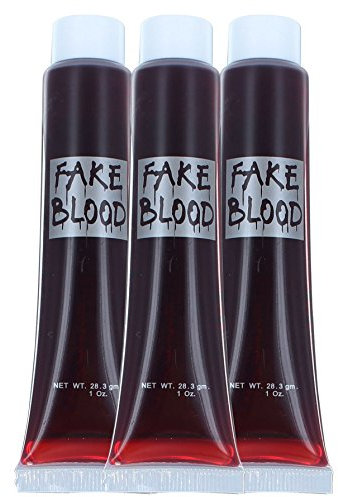 Henbrandt 3 Tubes Maquillage Faux Sang Halloween Déguisement Horror Vampire Zombie