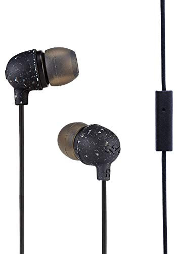 House of Marley Little Bird In-Ear Headphones, In-Line Microphone Control Earphones, Noise Isolating 9mm Driver, Earbuds Included in 2 Sizes for Lasting Comfort, Sustainably Crafted Sound - Black