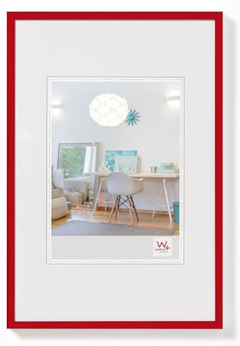 walther design Bilderrahmen rot 60 x 80 cm New Lifestyle Kunststoffrahmen KV080R