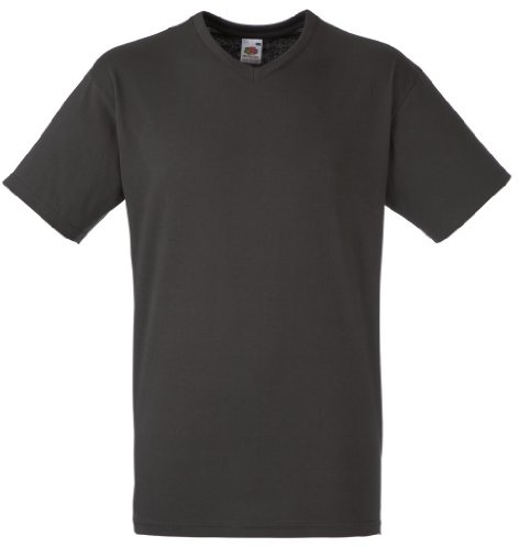 Fruit of the Loom Gents’ Valueweight V-Neck T-shirt - Grey - Large