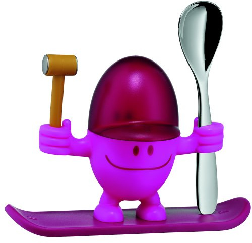 WMF 0616687400 Eierbecher McEgg - Löffel mit individueller Gravur auf Vorderseite, pink